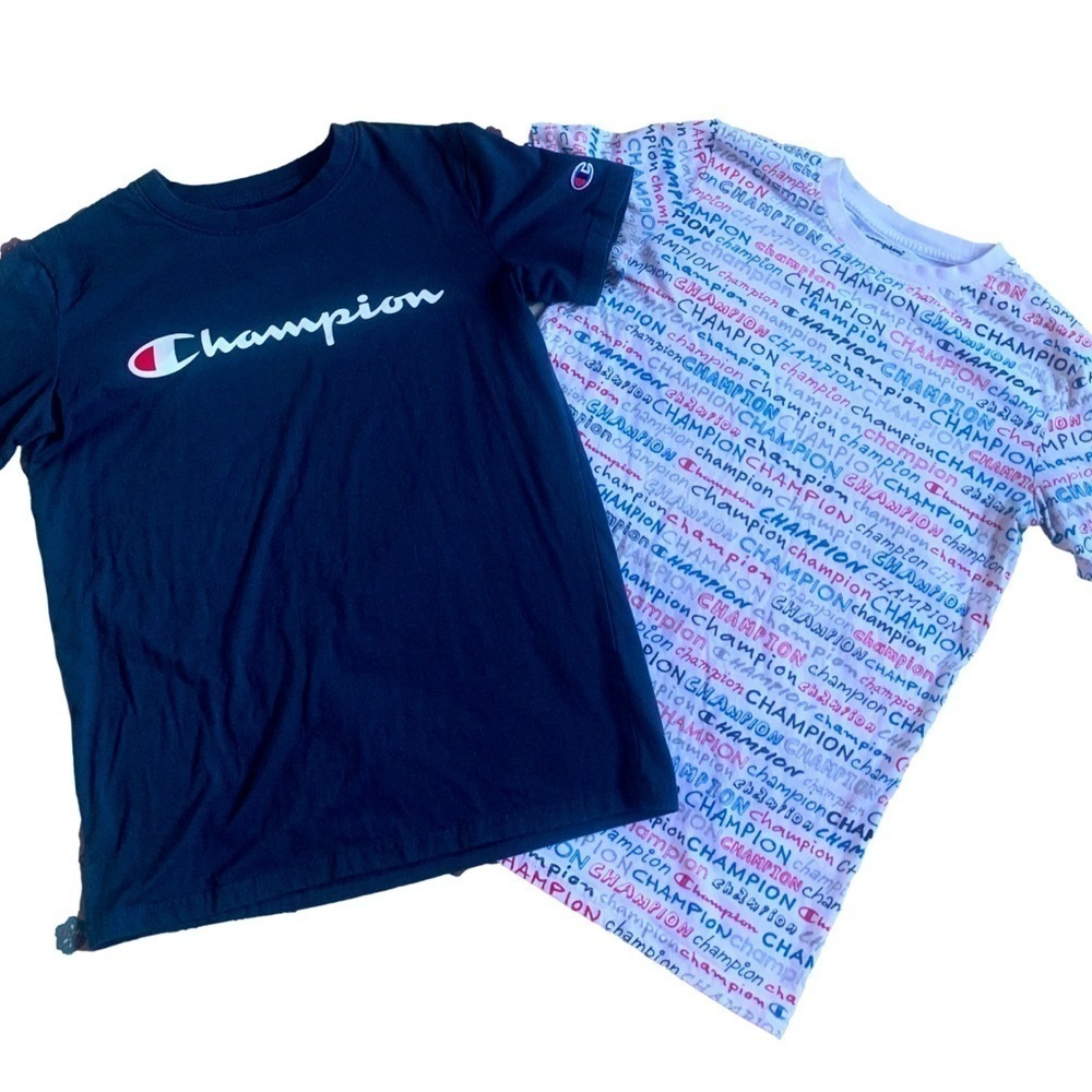 Champion Navy Blue & Multicolored Short Sleeve Tshirts